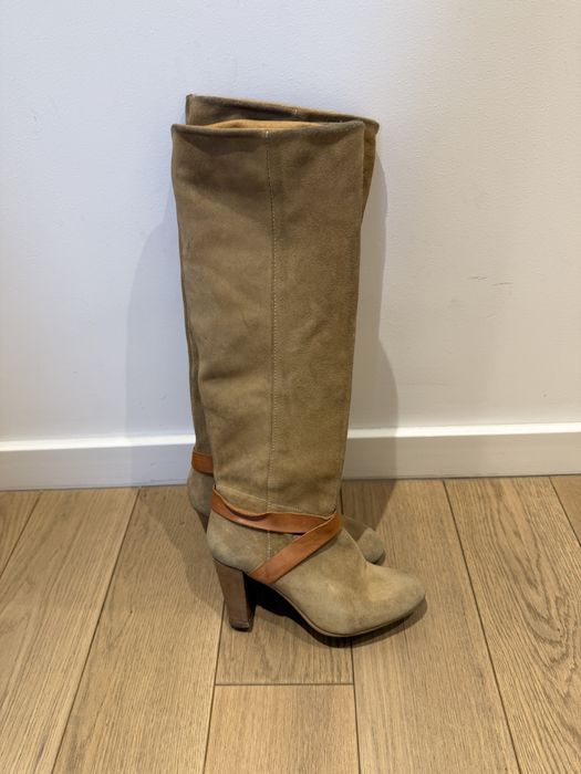 Cizme de primavara,piele intoarsa Stefanel