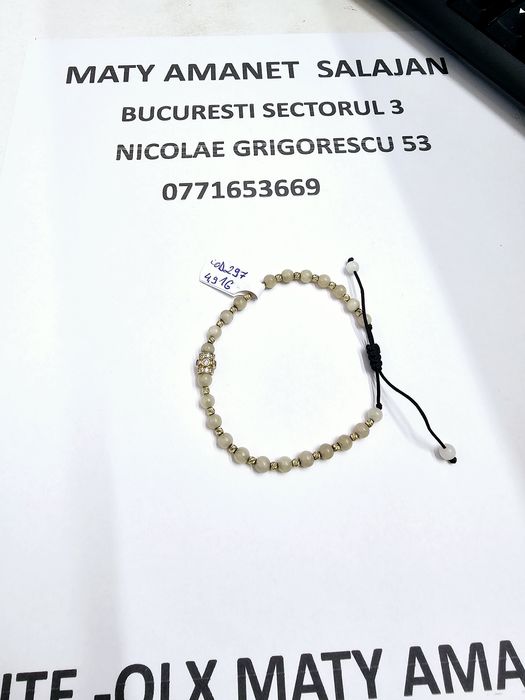 Vand bratata cu bile din aur 14 k  cod 297