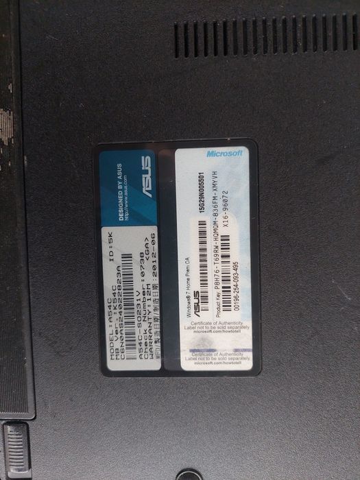 Laptop Asus A54C i5