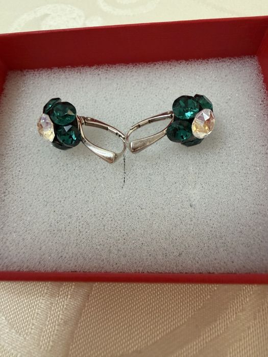 Cercei superbi din argint cu pietre swarovski