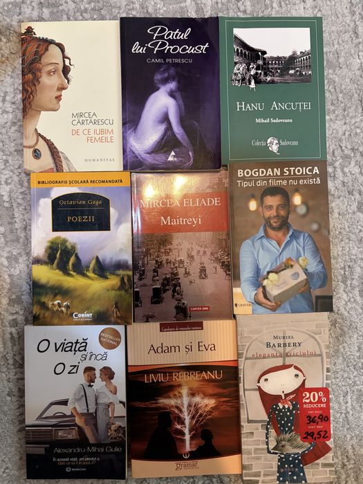 Pachet 9 cărți - Clasici români & Bibliografie școlară + Beletristică