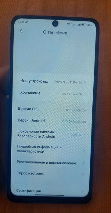 Redmi Note 11 Pro 5G Qora