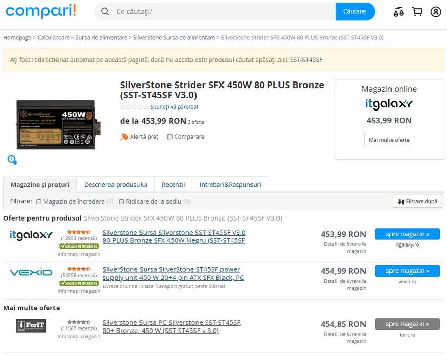 Carcasa profesionala media center ITX Silverstone RVZ0 sursa SFX 450W