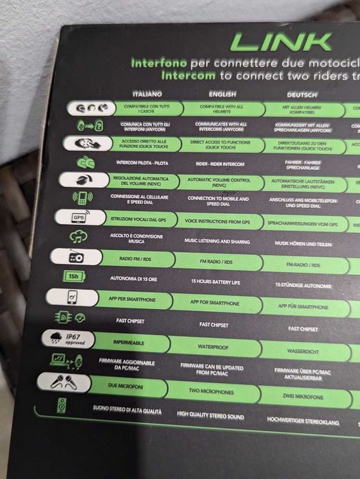 Sistem de comunicare casti moto Cellularline Link (gen cardo/sena