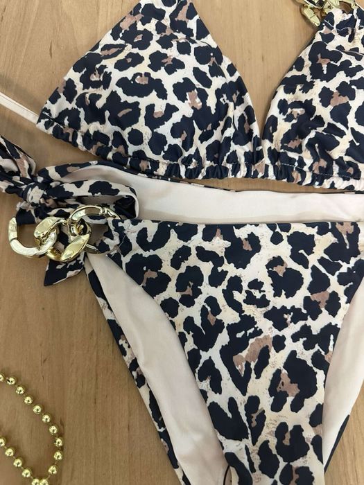 Дамски бански лепардов принт