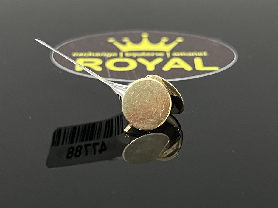 Bijuteria Royal CB : Cercei bănuț aur 14k 585  1,14 gr