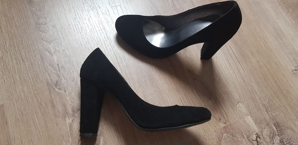 Pantofi cu toc piele naturală, mărimea 35
