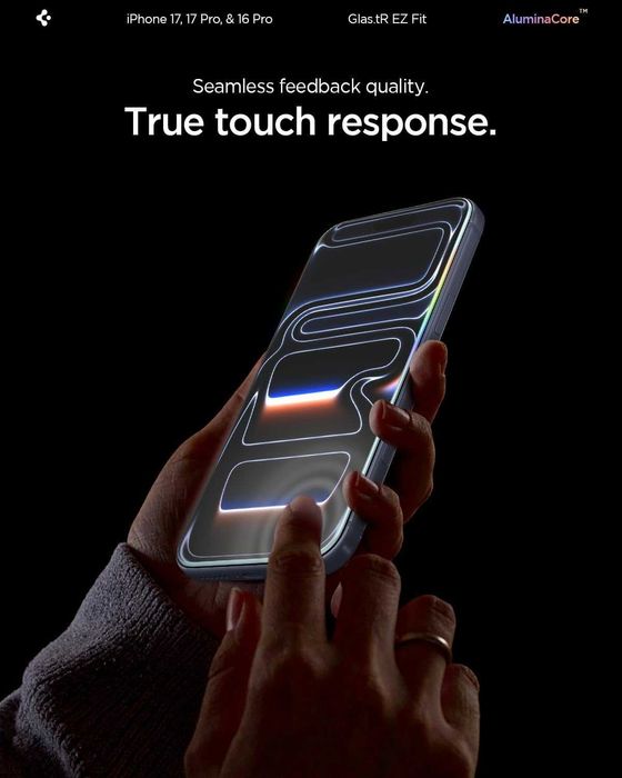 Предпазно стъкло от Spigen за iPhone 17, iPhone 17 Pro, iPhone 16 Pro