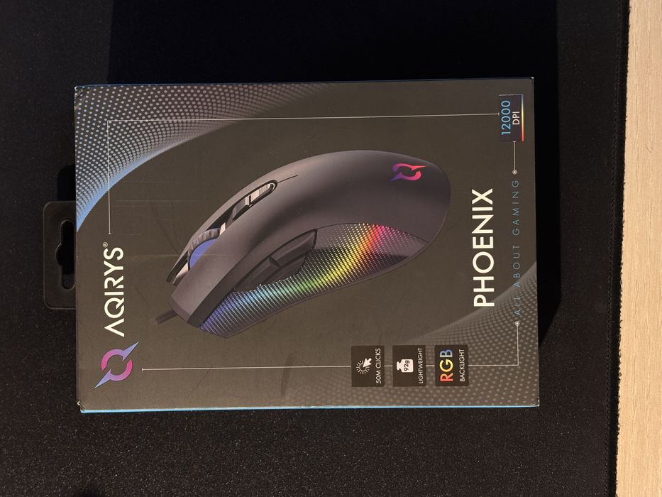 Mouse Gaming AQIRYS Phoenix RGB - 12.000 DPI