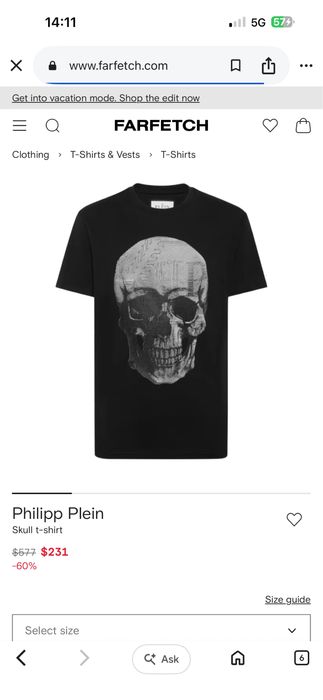 Мъжки тениски Philipp Plein с камъни