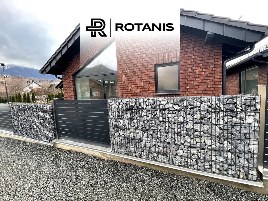 Gard din piatra tip gabion / Piatra pentru gard / Gabioane decorative