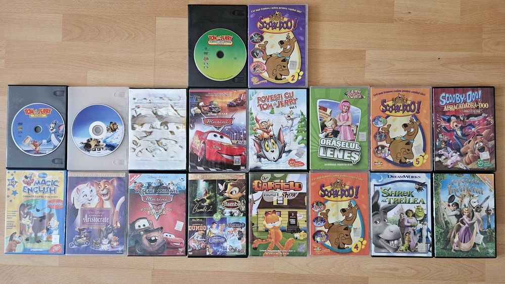 Lot 17 DVD-uri Desene Animate Originale – Disney, Scooby-Doo, Tom & Jerry