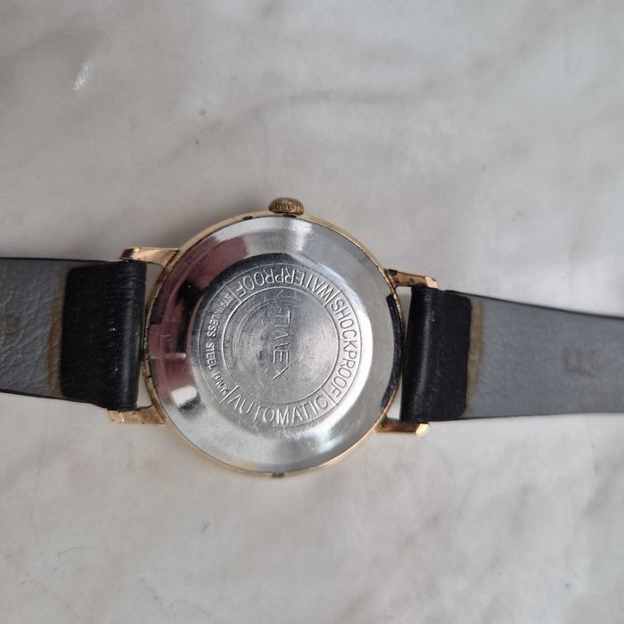 Ceas Timex barbatesc din Piele cu Cadran 38MM Suflat 14K Zeus 24557