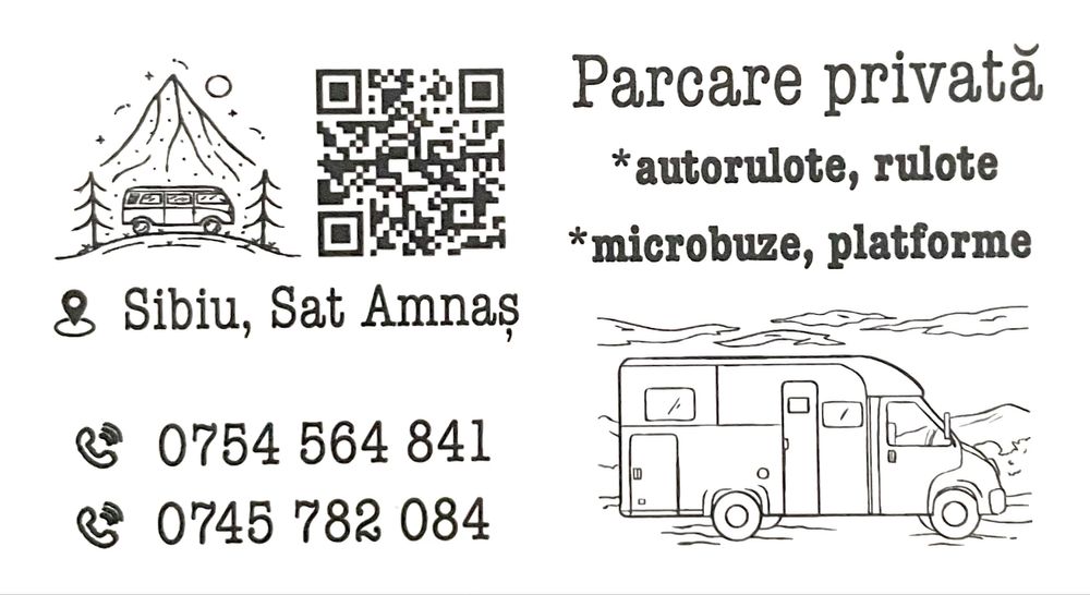 Parcare privata rulote,autorulote,autocarper,microbuze,plforme,ambarcatiuni