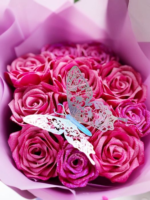 Букеты из атласных лент