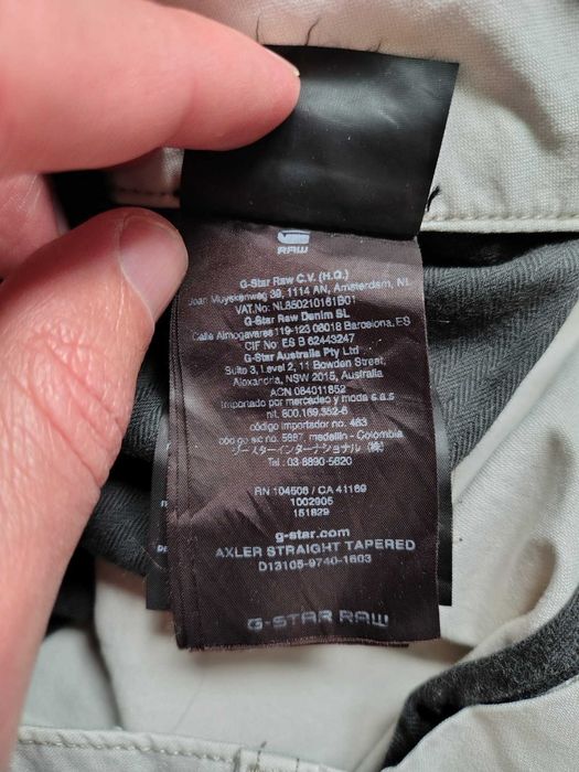 Pantaloni G Star Raw Pants Mens 32x32 White Straight Fit Utility Cargo