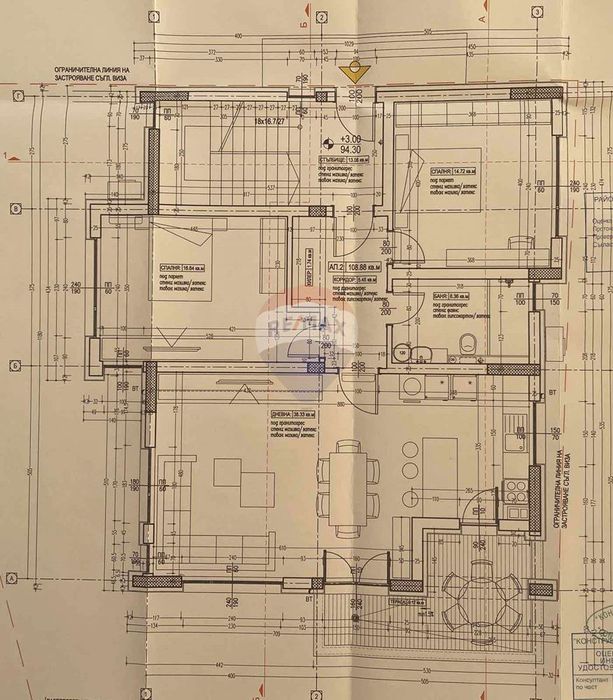 Тристаен апартамент,м-т Ален Мак,гр. Варна TE