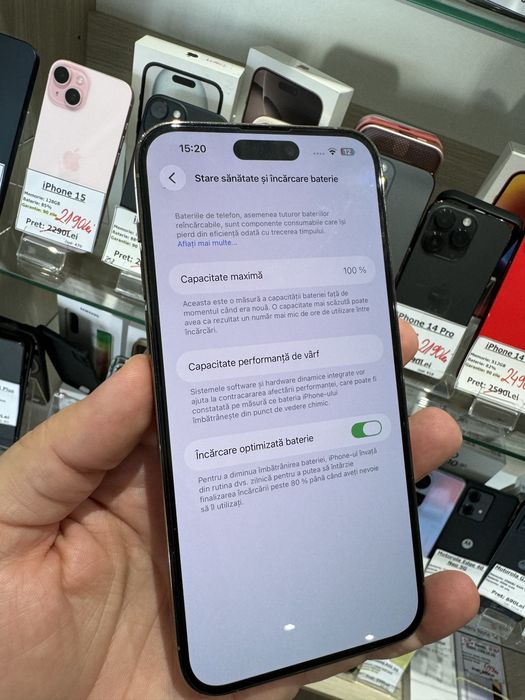 telefon iphone 14 Pro Max 256GB Gold baterie 100%