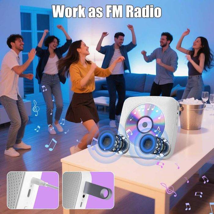 Преносим CD плейър Gueray с Bluetooth