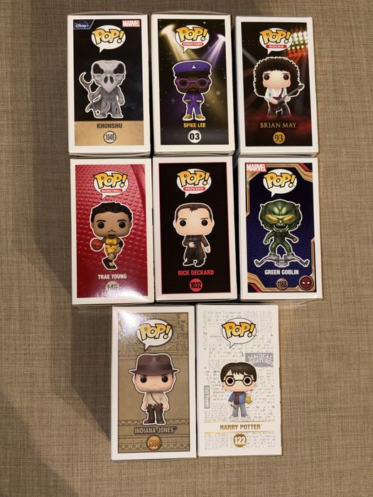 Funko POP - Spider Man / Harry Potter / Indiana Jones / Blade Runner / Queen / NBA / Moonknight