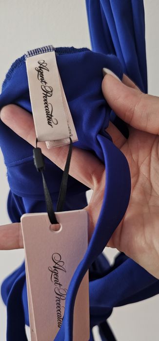 Agent Provocateur син бански с изрязани детайли