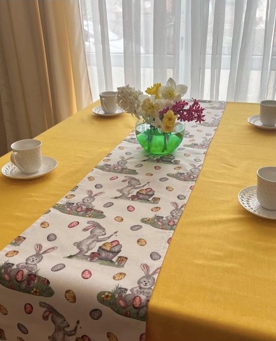 Калъфки за възглавнички, покривки за маси и тишлайфери за Великден