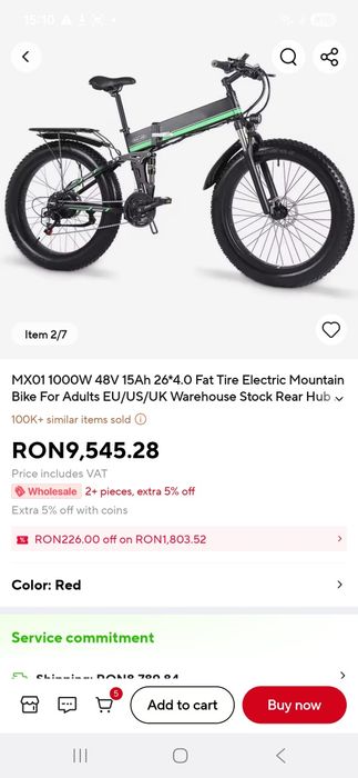 Bicicletă electrică Shengmilo MX01