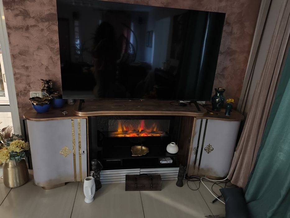 Șemineu electric 90/ 60 cm cu 2 trepte de căldură