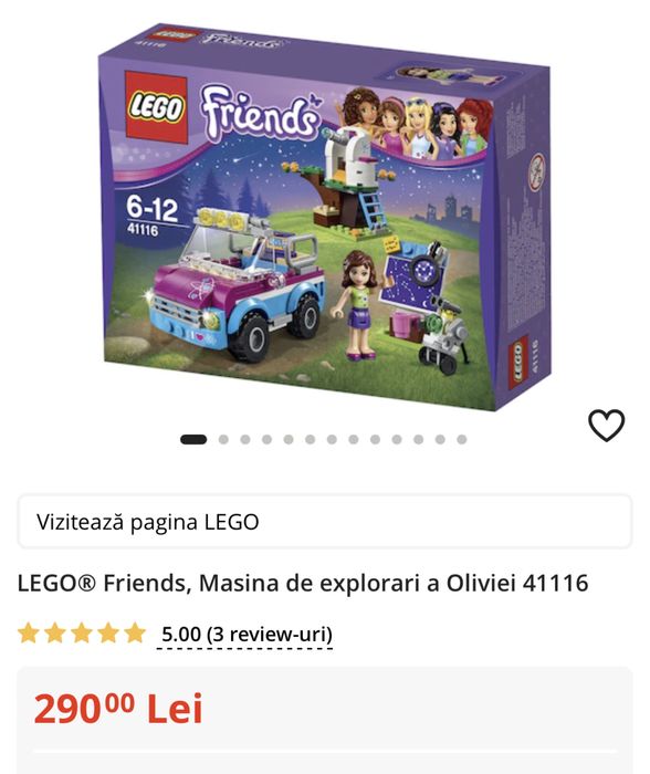 LEGO® Friends, Masina de explorari a Oliviei 41116