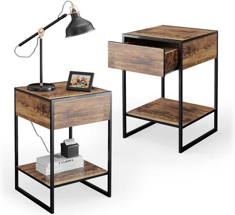 Нощно шкафче Vicco Fyrk , комплект  от 2 бр