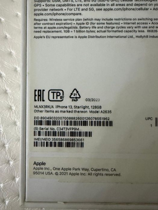 iPhone 13, 128 гб, аккум 100%