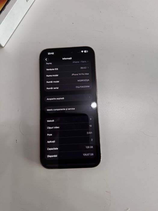 Iphone 14 pro max stare baterie 100%