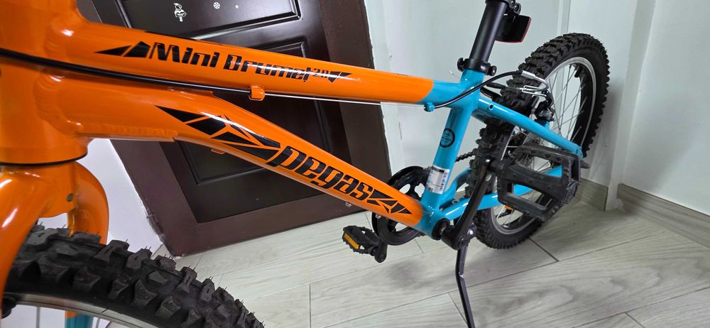 Bicicletă copii Pegas Mini Drumeț 20 – Portocaliu/Turcoaz