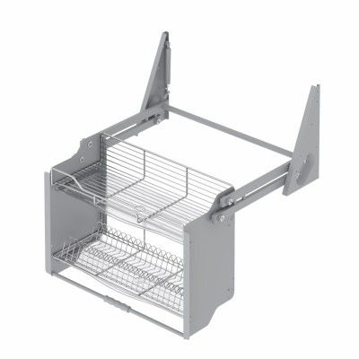 Сушка для посуды STARAX. Подъёмная в верхню секцию. Антрацит