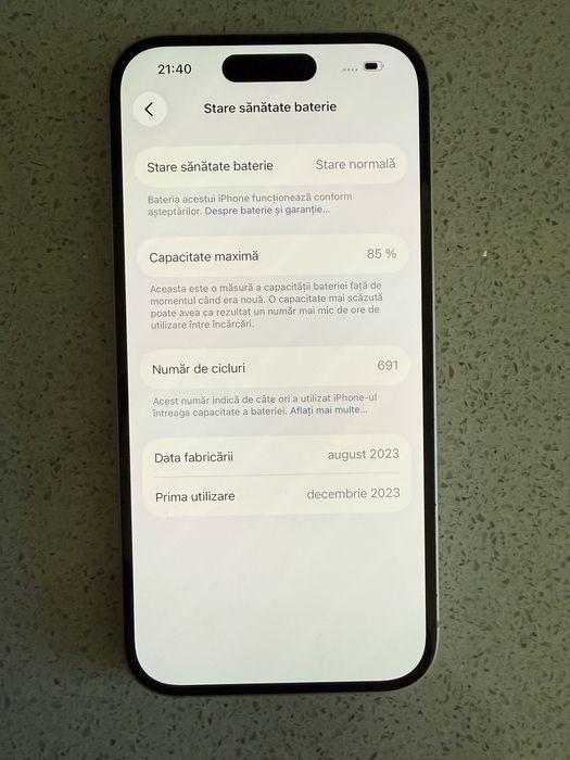 Vand iphone 15 pink,ca nou ,128 gb,liber retea