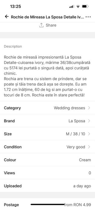 Rochie de mireasa La Spossa Detalle