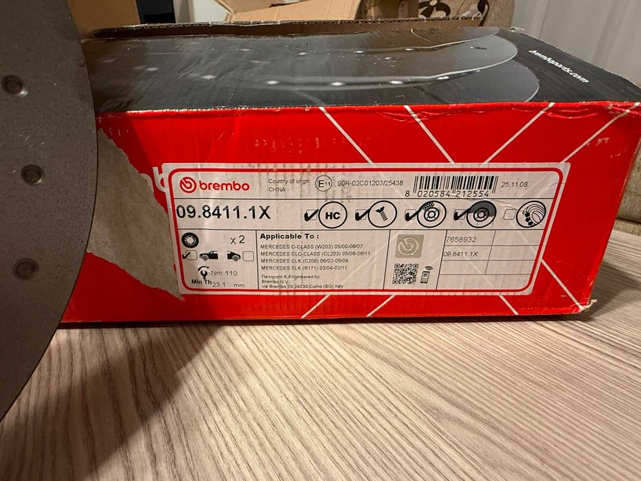 Disc frana Brembo 09.8411.1X 288mm + Placute fata Brembo Prime P 50 045 + Placute spate Brembo Prime P 50 033