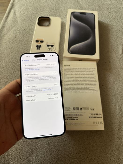 Iphone 15 pro max impecabil ca nou,Neverlock detalii in poze pret 3500