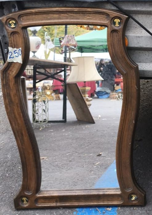 Oglinda  vintage în ramă lemn 73/50 cm