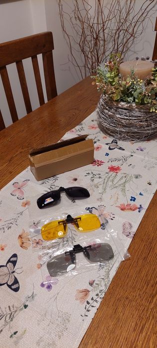 Set 3 lentile ochelari de soare tip clip on, Protectie UV400- Nou
