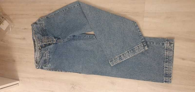 blugi evazati albastri