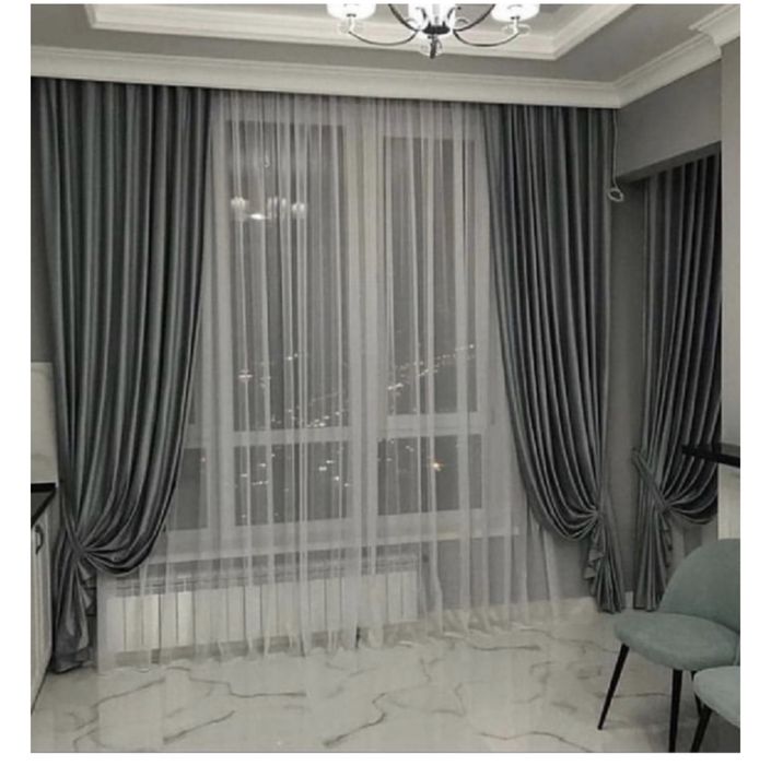 Комплект штор из 3х штук.