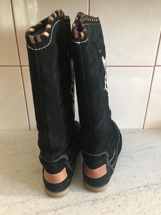 Cizme piele întoarsă,îmblănite