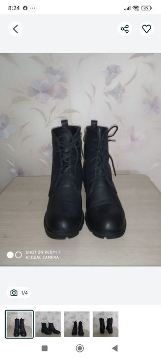 Полусапог кожаная женская