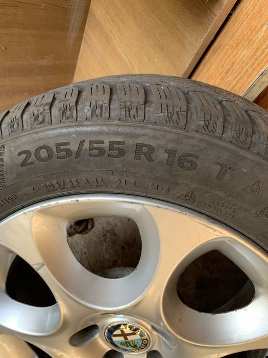 Cauciucuri continental si jante pe 16 alfa romeo 205/55/R16 T iarna!