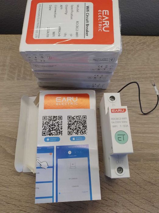 WiFI Смарт електромер за DIN шина, 63A, 18мм | Предпазител, Таймер