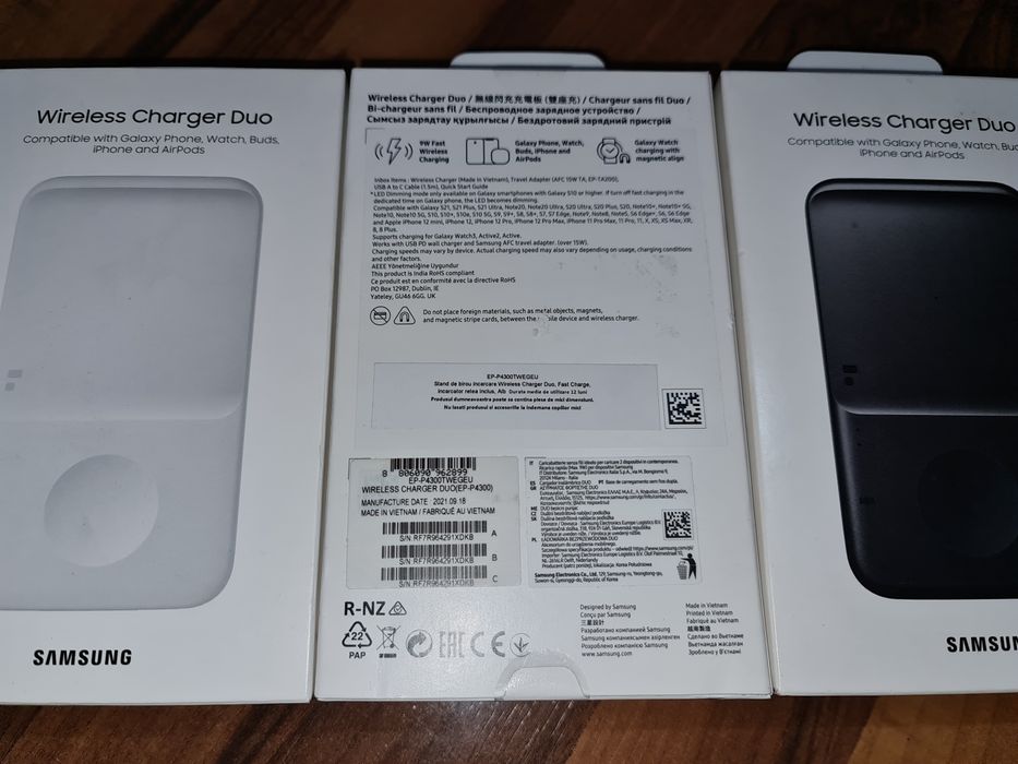 Incarcator wireless original Samsung Charger Duo Buds iPhone Airpods