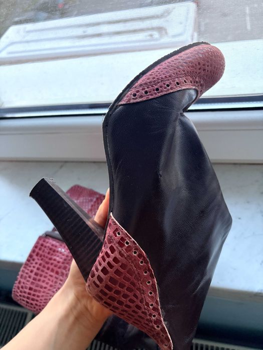 Cizme cu toc toamna piele doua modele 39