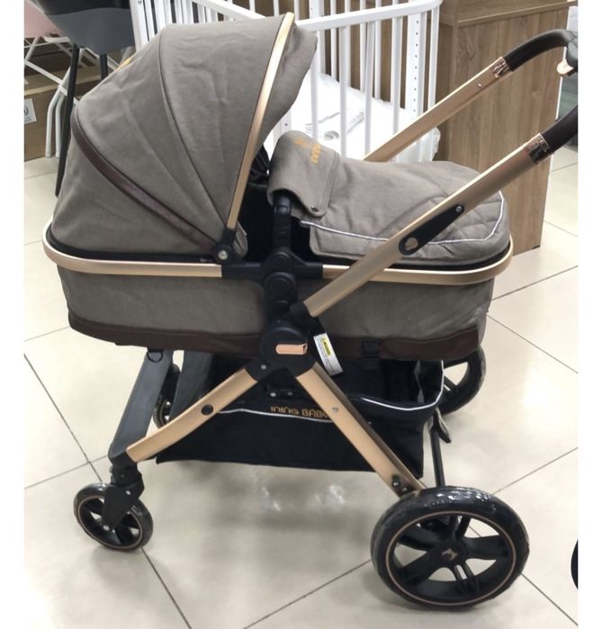 Коляска зима-лето бежевая