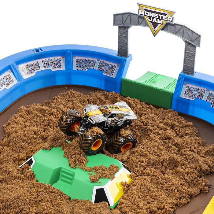 Monster Jam Metal Truck Max-D Dirt Arena Playset Nisip Kinetic Sand